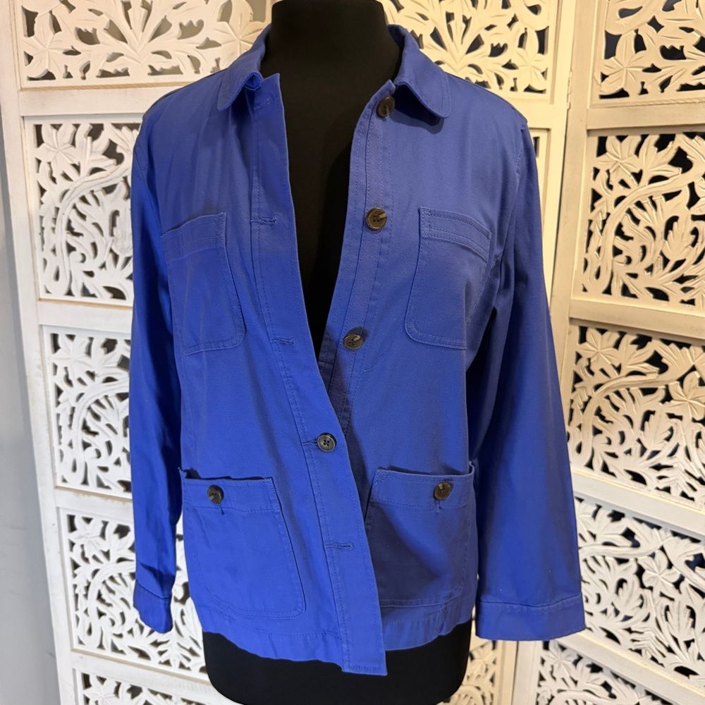 Nwt Talbots Vibrant Blue Petite Jacket Sz Pl